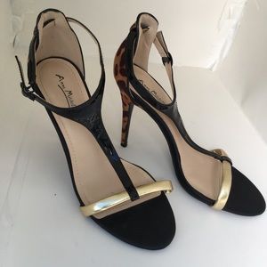 Anne  Michelle Leopards back sandals heel